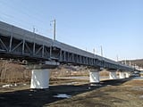 北海道新幹線湯の里信号場構内雪覆4（知内川防音壁）