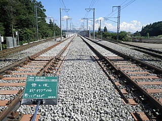 新幹線軌道新設（111k500m付近）